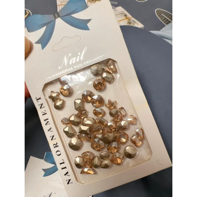 Đá Khối Nail Chân Nhọn Mix Size 50 Viên Làm Nail, Màu Vàng Trà, Bắt Sáng Tuyệt Vời, Trang Trí Móng Đẹp  Nail Phương Miu Nữ Women