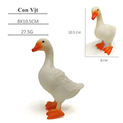Đồ chơi Con Vịt nhựa 8x10.5 cm cho bé - mô hình trang trại gia cầm