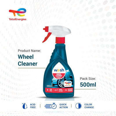 Chai xịt vệ sinh vành xe, mâm xe, hợp kim và vành thép má phanh Total Energies TE-WC500 500ml - làm sạch bụi bẩn, loại bỏ rỉ sét, bột sắt, bột phanh, không ăn mòn