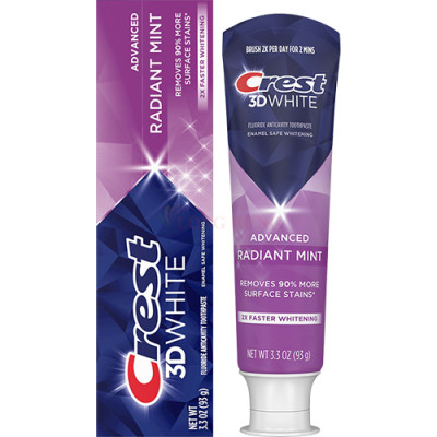 Kem đánh răng Crest 3D White Radiant Mint (93g) - Hàng chính hãng