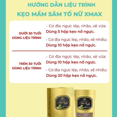 1 hộp kẹo sâm tố nữ xmax Mychi