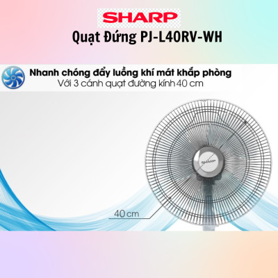 Quạt lửng Sharp PJ-L40RV-LG/WH/DG - Sản xuất tại Việt Nam - Hàng Chính Hãng