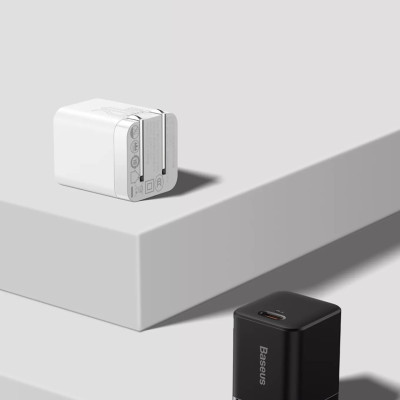 Baseus Super Si Pro Bộ sạc USB C có thể gập lại 20W nhỏ gọn và cực bền cổng Type C Sạc nhanh cho iPhone 12 Pro Max Bộ sạc nhanh Samsung Xiaomi iPhone Huawei - Hàng Chính Hãng