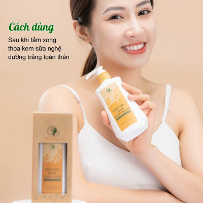 Kem sữa nghệ toàn thân dưỡng trắng da body, đánh bay thâm rạn hiệu quả Wonmom 180g
