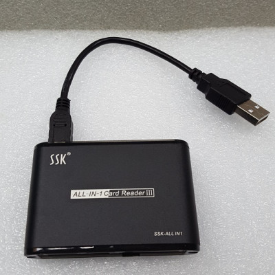 Đầu đọc thẻ nhớ All In One SSK Hộp Sắt (Đọc tất cả các loại thẻ) - Hàng Nhập Khẩu