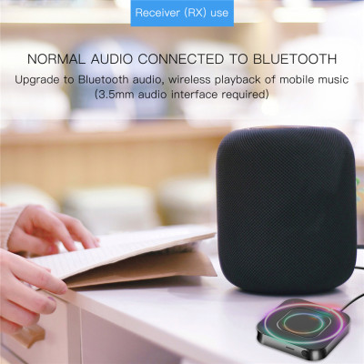ROGTZ - Thiết bị thu phát Bluetooth 5.0 2 trong 1 BT-13 Kết nối âm thanh không dây Kết nôi đa dạng Android/IOS/Tablet/PC/Laptop/CD/Mp3-Player Ổn định Âm thanh mượt mà Cổng 3.5mm Pin 200mAh/3.7V Khoảng cách 10m Dải tần 2.402GHz - 2.480GHz Hàng Chính Hãng