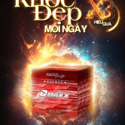 DMAXX thức uống bổ sung vitamin năng lượng không đường DAMODE 34 gói màu đỏ mỗi gói 2,2gr