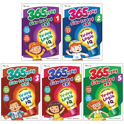 Combo Sách 365 Ngày Siêu Trí Tuệ Nhí - Phát Triển Tư Duy Logic IQ Cho Trẻ Em (Bộ 5 Cuốn)