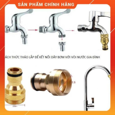️ Bộ dây vòi xịt nước rửa xe, tưới cây , tăng áp 3 lần, loại 15m 206701-2 đầu đồng, cút đồng+ mở chai