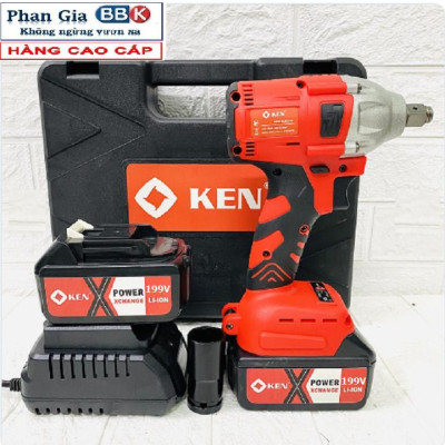 Máy Siết Bulong 199V  Đầu 2 Trong 1, Máy Bắn Bulong Không Chổi Than Khoan Tường Bắn Vít Mở Ốc Xe Pin Khỏe