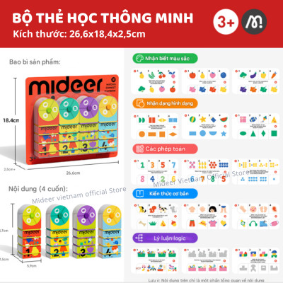 Bộ thẻ học thông minh flashcard Mideer Match & Connect Play book giáo dục sớm cho bé