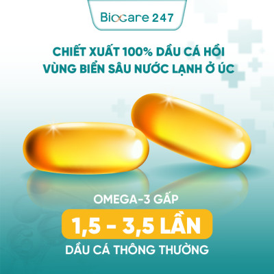 [Chính hãng] Viên dầu cá hồi Úc Careline bổ sung DHA, EPA, tăng cường não bộ, bảo vệ thị lực & tim mạch - 100 viên/hộp
