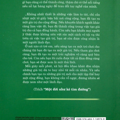 MỘT ĐỜI NHƯ KẺ TÌM ĐƯỜNG