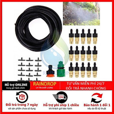 Bộ KIT Phun Sương Tưới Cây 20 Béc Bằng Đồng Tưới Cây