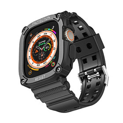 Ốp Case bảo vệ tích hợp dây đeo Resist Shock cho Apple Watch Ultra / Apple Watch Ultra 2 Size 49mm - Hàng Chính Hãng