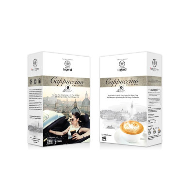 Cà Phê Trung Nguyên Legend Cappuccino Hazelnut – Hộp 12 Gói – Hương Hạt Dẻ Thơm Béo, Ngọt Dịu