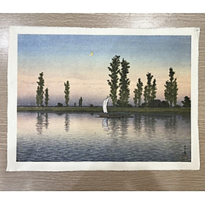 Tranh khắc gỗ Nhật Bản in trên giấy dó thủ công truyền thống Việt Nam - tranh giấy dó 30x40cm