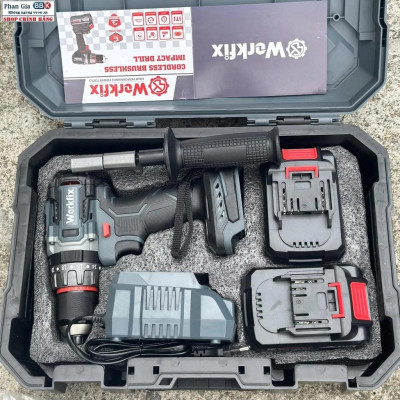 Máy Khoan Workfix WF-ID13100AK 13mm Lực Siết 100Nm 3 Chức Năng , Không Chổi Than ( chính hãƞg)