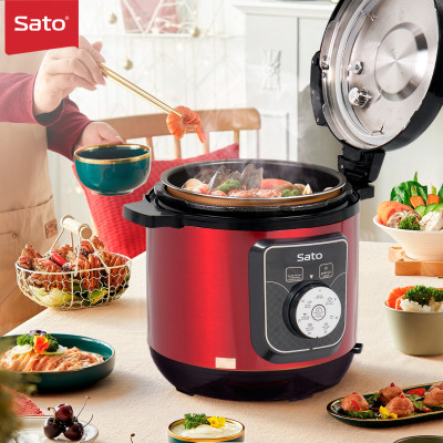 Nồi áp suất đa năng SATO 6AS041.D 6.0L - Nồi áp suất đa chức năng : nấu cơm, nấu cháo, hầm gân, ninh, súp, hấp, giữ ấm ... Dung tích : 6.0 lít phù hợp gia đình 4 - 6 người - Miễn phí vận chuyển toàn quốc - Hàng chính hãng