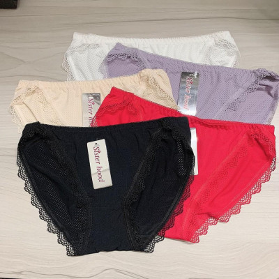 Combo 5 Quần Lót Nữ Thông Hơi Viền Ren 7633 – Mềm Mịn, Thoáng Khí, Đa Màu