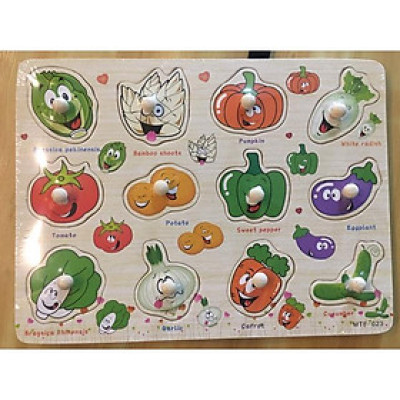 Bảng Núm Gỗ Ghép Hình,Chữ,Số... Thông Minh Cho Bé