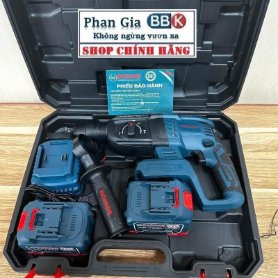 [chính hãƞg] Máy Khoan Bê Tông Dùng Pin 3 chức năng BOSHUN 21V - 2 Pin 15 CELL - Động cơ không chổi than, BH 1 năm