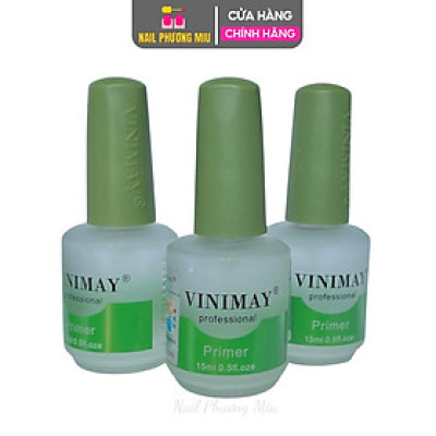Kiềm Dầu Vinimay Primer Chai 15ml Cao Cấp Làm Nail, Khử Dầu Bề Mặt Móng Giúp Sơn Gel Bám Chắc Bền Sau Đắp Bột Gel