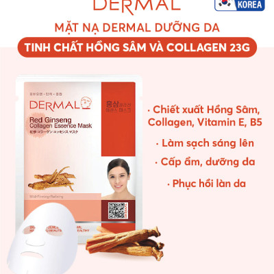 Set 2 Mặt nạ dưỡng da tinh chất hồng sâm Dermal