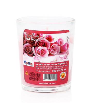 Hộp 6 ly nến thơm votive Eden Candle FTRAMART EDC0016 Tea Rose (Hương hoa hồng)