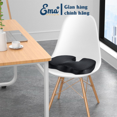 Đệm ngồi ghế văn phòng chống đau xương cụt, ê mông, thâm mông, xệ mông cho dân văn phòng, lái xe, học sinh - Thương hiệu EMA - Loại cao cấp có gel tản nhiệt