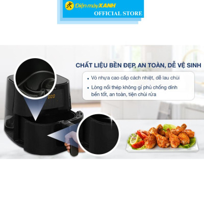 Nồi chiên không dầu Philips HD9280/90 6.2 lít - Hàng Chính Hãng