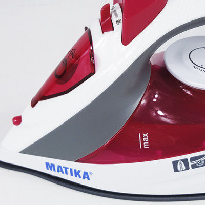 Bàn ủi hơi nước, bàn là hơi nước cao cấp Matika chọn phân loại, mặt đế phủ chống dính - màu ngẫu nhiên-Hàng chính hãng