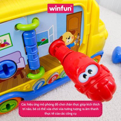 Đồ chơi dụng cụ cơ khí hình xe tải - bé tập làm kỹ sư Winfun 0795-01 Phiên bản nói tiếng anh