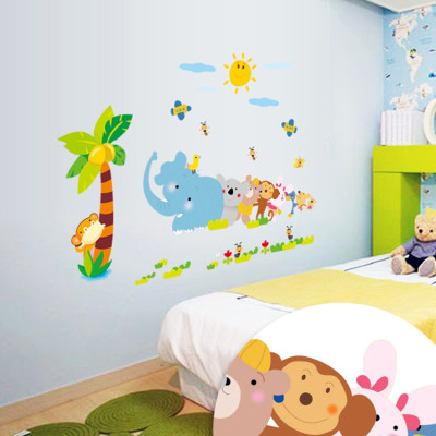 Decal dán tường rồng rắn lên mây voi xanh