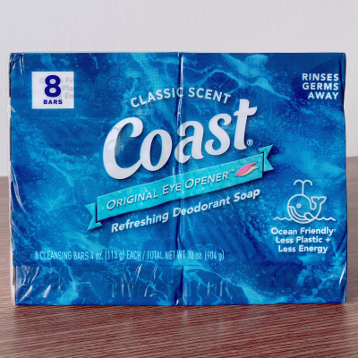 Lốc 8 bánh xà bông Coast 113g x 8 (Made in USA)