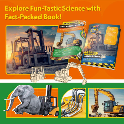 Đồ Chơi Mô Hình Lắp Ráp Máy Xúc Và Xe Nâng Nat Geo STEAM DS1131h