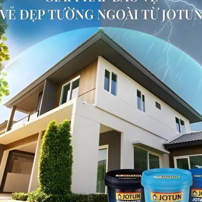Sơn tường nhà JOTUN JOTASHILED 5L chống phai màu, chống bám bụi (Sơn ngoại thất)