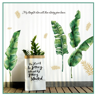 Decal dán tường Lá xanh AmyShop