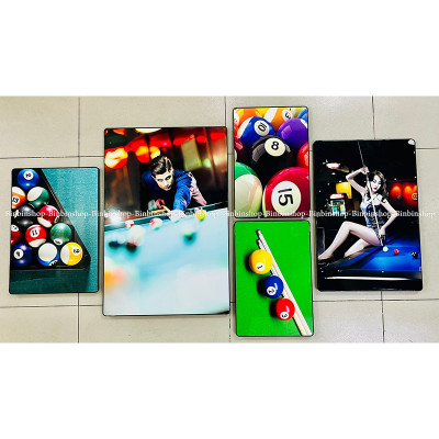 (ẢNH THẬT) Tranh treo tường trang trí decor quán bida  tặng kèm đinh treo