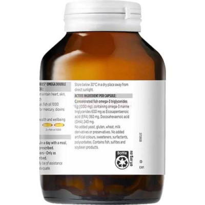 Viên uống Blackmores Omega Double High Strength Fish Oil hỗ trợ tim mạch (90 viên) - Hàng chính hãng