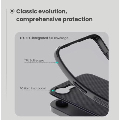 Ốp Lưng cho iPhone 16E hãng Nillkin Frosted Shield Pro PC chống vân tay - hàng nhập khẩu