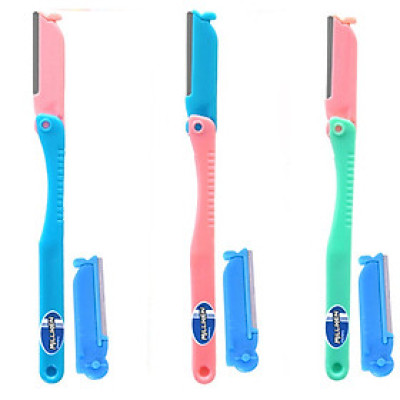 Set 3 Dao Cạo Lông Mày + Tặng Kèm 3 Bộ Đầu Dao Thay Thế - Màu Ngẫu Nhiên Milliken NL-3115