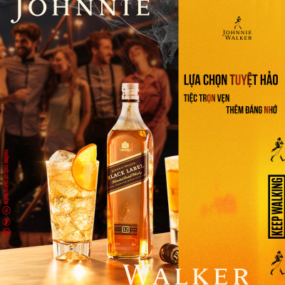 Hộp quà Rượu Johnnie Walker Black Label aged 12 years Blended Scotch Whisky 40% 750ml