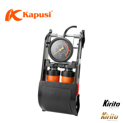 Bơm Xe Bơm Hơi Đạp Chân Kapusi Xe Máy Xe Đạp Ô Tô Đa Năng Mini 2 Xilanh