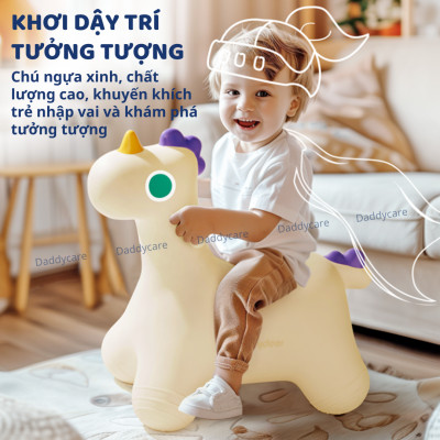 Thú nhún cho bé loại to bơm hơi Mideer Sensory Training Joy Bounce Jumper Pony