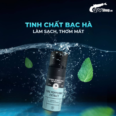 Dung dịch vệ sinh nam dạng bọt, tinh chất bạc hà tươi mát Shell Pure Peppermint Extract - Chai 100ml