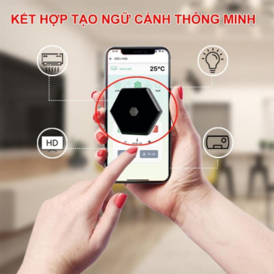 Bộ Điều Khiển Hồng Ngoại Hunonic Ir Smart Pro- Điều Khiển Điều Hòa, Quạt, Tivi...Từ Xa Qua Điện Thoại Qua Wifi