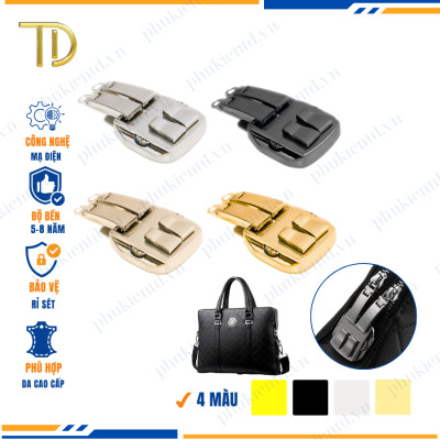 Khóa túi xách, Khóa số túi xách, Khóa số dây kéo đôi túi xách công nghệ mạ điện độ bền 5-8 năm