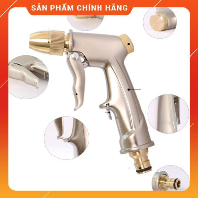 ️ Bộ dây vòi xịt nước rửa xe, tưới cây , tăng áp 3 lần, loại 7m, 10m 206701-1 đầu đồng,cút+ đai
