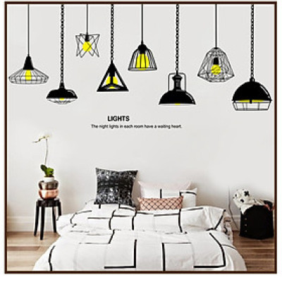 Decal dán tường Đèn treo số 7 AmyShop DKN097 (88 x 200 cm)